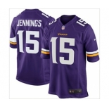 nike nfl jerseys minnesota vikings #15 jennings purple[game]