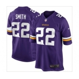 nike nfl jerseys minnesota vikings #22 smith purple[game]