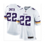 nike nfl jerseys minnesota vikings #22 smith white[game]