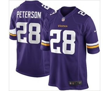 nike nfl jerseys minnesota vikings #28 peterson purple[game]