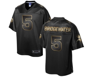 nike nfl jerseys minnesota vikings #5 bridgewater black gold collection[game][bridgewater]