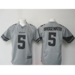 nike nfl jerseys minnesota vikings #5 bridgewater gray[game][bridgewater]