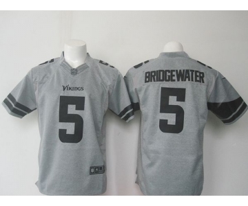 nike nfl jerseys minnesota vikings #5 bridgewater gray[game][bridgewater]