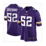 nike nfl jerseys minnesota vikings #52 greenway purple[game]