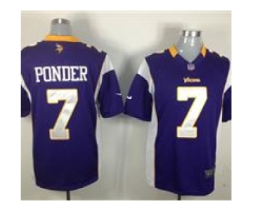 nike nfl jerseys minnesota vikings #7 christian ponder purple[game]