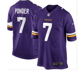 nike nfl jerseys minnesota vikings #7 christian ponder purple[new game]