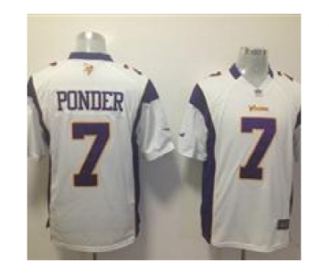 nike nfl jerseys minnesota vikings #7 christian ponder white[game]