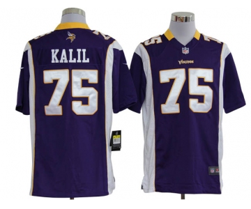 nike nfl jerseys minnesota vikings #75 kalil purple[game]