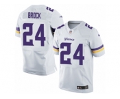 Men Nike Minnesota Vikings #24 Tramaine Brock Elite White NFL Jersey