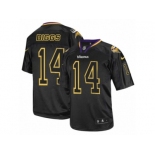 Men's Nike Minnesota Vikings #14 Stefon Diggs Elite Lights Out Black NFL Jersey