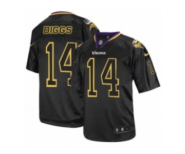 Men's Nike Minnesota Vikings #14 Stefon Diggs Elite Lights Out Black NFL Jersey