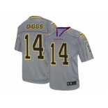 Men's Nike Minnesota Vikings #14 Stefon Diggs Elite Lights Out Grey NFL Jersey