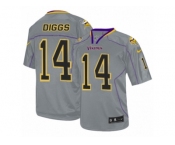 Men's Nike Minnesota Vikings #14 Stefon Diggs Elite Lights Out Grey NFL Jersey