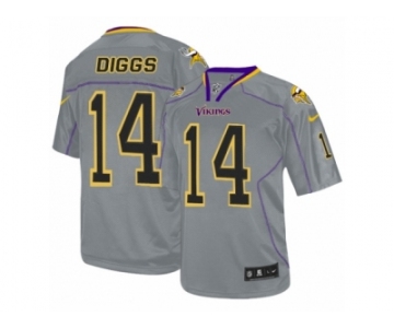 Men's Nike Minnesota Vikings #14 Stefon Diggs Elite Lights Out Grey NFL Jersey