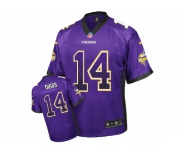 Men's Nike Minnesota Vikings #14 Stefon Diggs Elite Purple Drift Fashion NFL Jersey