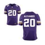 Men's Nike Minnesota Vikings #20 Mackensie Alexander Elite Purple Team Color NFL Jersey