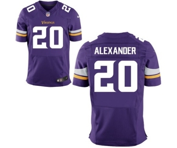 Men's Nike Minnesota Vikings #20 Mackensie Alexander Elite Purple Team Color NFL Jersey