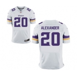 Men's Nike Minnesota Vikings #20 Mackensie Alexander Elite White NFL Jersey