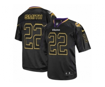 Men's Nike Minnesota Vikings #22 Harrison Smith Elite Lights Out Black NFL Jersey