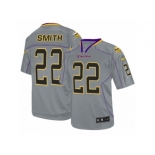 Men's Nike Minnesota Vikings #22 Harrison Smith Elite Lights Out Grey NFL Jersey