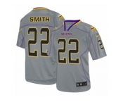 Men's Nike Minnesota Vikings #22 Harrison Smith Elite Lights Out Grey NFL Jersey