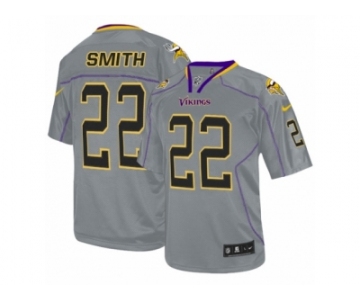 Men's Nike Minnesota Vikings #22 Harrison Smith Elite Lights Out Grey NFL Jersey