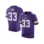 Men's Nike Minnesota Vikings #33 Dalvin Cook Elite Purple Team Color NFL Jersey