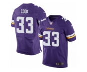 Men's Nike Minnesota Vikings #33 Dalvin Cook Elite Purple Team Color NFL Jersey