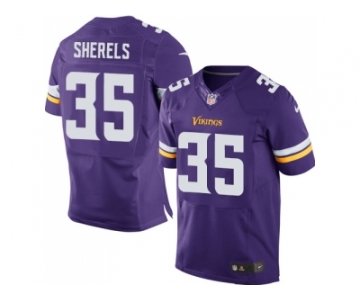 Men's Nike Minnesota Vikings #35 Marcus Sherels Purple Elite NFL Jersey