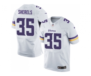 Men's Nike Minnesota Vikings #35 Marcus Sherels White Elite NFL Jersey