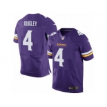 Men's Nike Minnesota Vikings #4 Ryan Quigley Elite Purple Team Color NFL Jersey