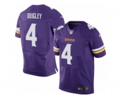 Men's Nike Minnesota Vikings #4 Ryan Quigley Elite Purple Team Color NFL Jersey