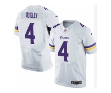 Men's Nike Minnesota Vikings #4 Ryan Quigley Elite White NFL Jersey