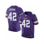 Men's Nike Minnesota Vikings #42 Ben Gedeon Elite Purple Team Color NFL Jersey