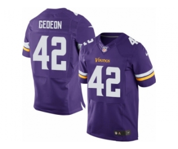 Men's Nike Minnesota Vikings #42 Ben Gedeon Elite Purple Team Color NFL Jersey