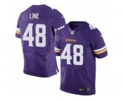 Men's Nike Minnesota Vikings #48 Zach Line Elite Purple Team Color NFL Jersey