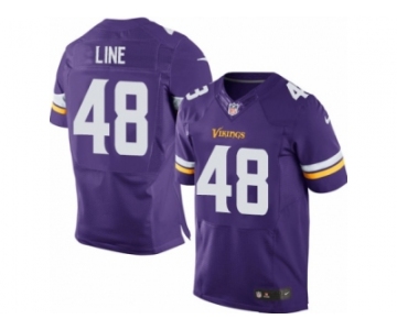 Men's Nike Minnesota Vikings #48 Zach Line Elite Purple Team Color NFL Jersey