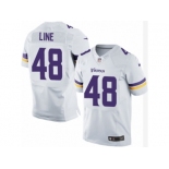 Men's Nike Minnesota Vikings #48 Zach Line Elite White NFL Jersey