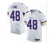 Men's Nike Minnesota Vikings #48 Zach Line Elite White NFL Jersey