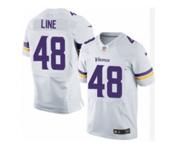 Men's Nike Minnesota Vikings #48 Zach Line Elite White NFL Jersey