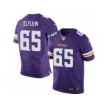 Men's Nike Minnesota Vikings #65 Pat Elflein Elite Purple Team Color NFL Jersey