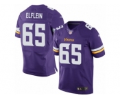 Men's Nike Minnesota Vikings #65 Pat Elflein Elite Purple Team Color NFL Jersey