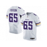 Men's Nike Minnesota Vikings #65 Pat Elflein Elite White NFL Jersey