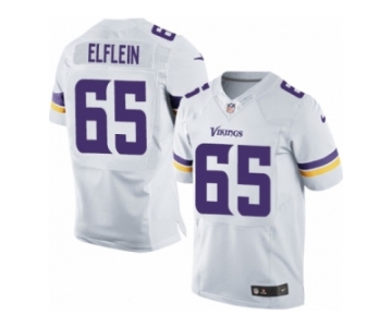 Men's Nike Minnesota Vikings #65 Pat Elflein Elite White NFL Jersey