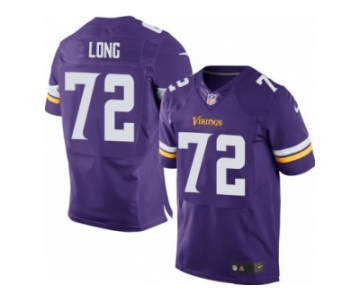 Men's Nike Minnesota Vikings #72 Jake Long Elite Purple Team Color NFL Jersey