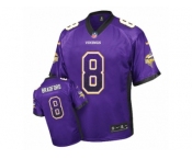 Men's Nike Minnesota Vikings #8 Sam Bradford Elite Purple Drift Fashion NFL Jersey