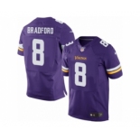 Men's Nike Minnesota Vikings #8 Sam Bradford Elite Purple Team Color NFL Jersey