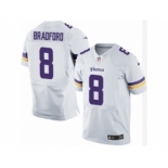 Men's Nike Minnesota Vikings #8 Sam Bradford Elite White NFL Jersey