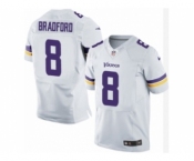 Men's Nike Minnesota Vikings #8 Sam Bradford Elite White NFL Jersey