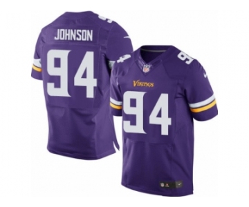 Men's Nike Minnesota Vikings #94 Jaleel Johnson Elite Purple Team Color NFL Jersey